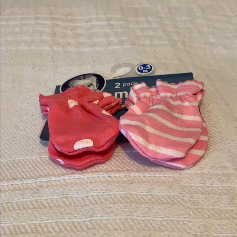 Gerber Baby Girl Mittens 2 Pack